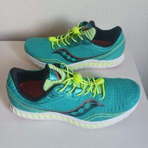 Saucony Womens Size 10.5 Kinvara 11 S10551-10 Athletic Running Shoes Blue Green